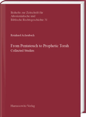 The studies collected in From the Pentateuch to the Prophetic Torah reconstruct the complex genesis of these books in the Hebrew Bible and provide insights into the development of early Jewish theological thought within the literary discourses in Israel and Judah. They start with the late period of the kingdoms and end with an analysis of the editorial design of the scrolls in the Second Temple period. The studies are divided into three parts. The first refers to the process of theological transformation in relation to aniconism and the invisibility of the divine, divine warfare, Deuteronomistic and priestly concepts of the origins of ritual and law, diverse ideas on divine presents in a sanctuary and the roots of an intercultural understanding of a universal divine being. The second part traces the development of the distinction between Sabbath- and ritual law. And the third part examines the relationship between editorial layers in the Pentateuch and the Prophets and outlines early forms of measures for international law on the grounds of Jewish monotheistic thinking. The volume is completed by a treatise on genocide and the right of resistance against pogroms in the Hellenistic Book of Esther.