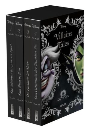 Disney. Villains: Villain Tales. Taschenbuch-Schuber. Enthält die Geschichten »Die Schönste im ganzen Land«, »Das Biest in ihm«, »Die Einsame im Meer«, »Das Geheimnis der Dunklen Fee« | Bundesamt für magische Wesen