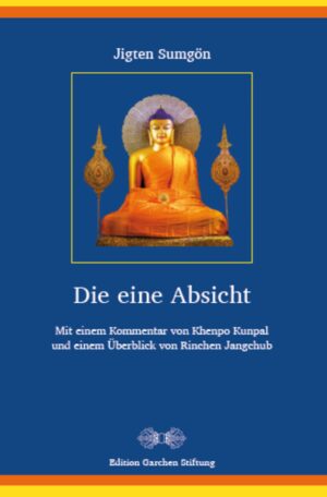 Die eine Absicht von Jigten Sumgön (1143-1217), dem Begründer der Drikung-Kagyü-Linie des tibetischen Buddhismus, ist ein philosophisches Grundwerk für die gesamte Kagyü-Tradition. Sie enthält seine besonderen Lehren in 150 prägnanten »Vajra-Aussagen« und deren 40 Ergänzungen. Es geht um die eine, maßgebliche Absicht, die allen Lehren des Buddhas zugrunde liegt und die alle Bereiche der buddhistischen Lehre in einem zentralen Prinzip vereint: die »wahre Wirklichkeit der grundlegenden Natur oder Seinsweise aller Phänomene«. Eine der Hauptbotschaften ist die universelle Gültigkeit und unveränderliche Natur von Heilsamem und Unheilsamem, was bedeutet: Niemand kann die grundlegenden Übungen und die Einhaltung rechten Verhaltens umgehen.