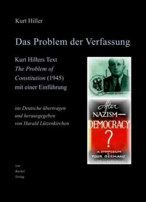 Das Problem der Verfassung | Kurt Hiller