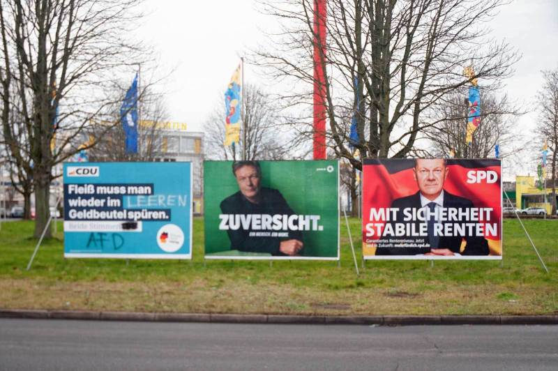 Wahlkampf am Verteilerkreis in Bonn