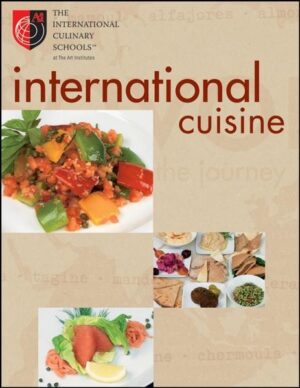 The Best Tool for Learning About the Diversity of Cuisine from Around the World Increasing world travel, changing demographics, multinational business, and greater diversity at home have whetted our appetites for international flavors--whether in national dishes or creative culinary fusions. Anyone entering the foodservice industry today must be prepared to meet this growing demand. Taste truly has gone global. With its comprehensive approach, International Cuisine explores countries and regions, cultures, and ingredients, and describes the crucial role they play in different world cuisines. This comprehensive and engaging resource gives readers an introductory knowledge of food cultures from five continents, as well as the Caribbean and British Isles. International Cuisine features: * A total of 415 authentic recipes, representing all countries and regions discussed * Recipes formulated for current practices and available ingredients, including * step-by-step instructions * Beautiful color photographs illustrating finished dishes * An emphasis on sustainability and how locally grown foods enhance cuisines * Coverage of history, geography, and people alongside recipes and cooking techniques * Detailed ingredients lists and culinary glossaries for each country or region discussed Clearly presented and enjoyable to read, International Cuisine provides students, teachers, and professionals in foodservice a window to a wide variety of the world's cuisines. The Art Institutes (art institutes.edu), with more than forty educational institutions located throughout North America, have provided an important source of culinary arts, design, media art, and fashion programs for professionals for more than forty years. Since 1991, The International Culinary Schools at The Art Institutes, with their more than thirty locations, have offered exciting programs in culinary arts featuring a professional kitchen environment and, in some locations, fully operational restaurants. Students work alongside instructors to learn and perform the hands-on skills chefs use each day. Based on classical Escoffier, Asian, and Latin culinary techniques, with an emphasis on progressive trends and practices, the curriculum is designed to develop and sharpen fundamental cooking techniques and professional skills and introduce a variety of international cuisines.