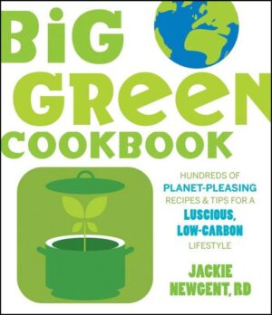 Whether we are buying, cooking, serving, or storing food, every day we can reduce energy consumption and promote sustainable, environmentally sound agriculture and fisheries. This one-stop guide to eco-friendly cooking helps everyone get started. Author Jackie Newgent clarifies what goes into a green kitchen--from choosing local, seasonal, organic, and sustainable products to eating less meat. Of course, to be part of a sustainable lifestyle, the food must taste good. To help make green cuisine easy for everyday meals, Newgent provides 200 simple, delicious recipes, organized seasonally--with additional year-round recipes, too. They include: Spring: Organic Beef Carpaccio with Parmesan and Spicy Fruit Relish Summer: Corn, Fresh Bean, and Bell Pepper Frittata Autumn: Thin-and-Crispy Fig Oatmeal Cookies Winter: Leek and Yukon Gold Potato Clam Chowder Year-round: Buckwheat Cr?pes with Triple-Cr?me Cheese and Microgreens Printed with soy-based ink on recycled paper and featuring an eco-friendly shopping guide as well as helpful sidebars on topics such as "Loving Your Leftovers," Big Green Cookbook is a must for everyone who wants to embrace the green lifestyle. Jackie Newgent, RD (Brooklyn, NY), is a registered dietician who writes for Glamour, Weight Watchers Magazine, Fitness, and other publications. She appears frequently as a health and nutrition expert on television and radio and is the author of the award-winning All-Natural Diabetes Cookbook (978-1-58040-275-0). Her Web site is jackienewgent.com.