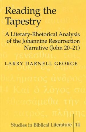 Reading the Tapestry proposes a literary-rhetorical, temporal process of reading the fourth Gospel’s resurrection narrative (John 20-21) from the perspective of the implied reader in the text, according to the strategies of the implied author. Informed by narrative criticism and reader response criticism, Larry Darnell George unpacks the narrative and rhetorical devices of the three episodes and twelve scenes and argues that the entire resurrection narrative represents a finely woven tapestry, a coherent unified narrative text on its own terms and as it now stands.