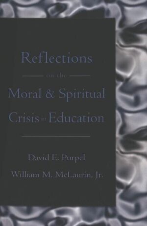 This book takes a sharply critical view of contemporary society with a searing indictment of our morally and intellectually bankrupt educational system. Uniquely, the book contains both the original version of David Purpel’s highly influential Moral and Spiritual Crisis in Education, first published in 1989, as well as an updated critique of that work-reflections from our current times of growing despair about the directions of education and the nation. Reflections on the Moral and Spiritual Crisis in Education focuses on the possibility-and necessity-of generating hope through the redemptive and energizing power of the human spirit.