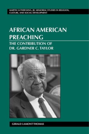 Four centuries of African American preaching has provided hope, healing, and heaven for people from every walk of life. Many notable men and women of African American lineage have contributed, through the art of preaching, to the biblical emancipation and spiritual liberation of their parishioners. In African American Preaching: The Contribution of Dr. Gardner C. Taylor, Gerald Lamont Thomas offers a historical overview of African American preaching and its effect on the cultural legacy of black people, noting the various styles and genius of pulpit orators. The book’s focus is on the life, ministry, and preaching methodology of one of this era’s most prolific voices, Dr. Gardner C. Taylor, and should be read by everyone who takes the task of preaching seriously.