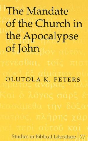 The Mandate of the Church in the Apocalypse of John fills a gap in the scholarly literature on the Apocalypse of John by offering a comprehensive discussion of what the Church is called upon to be and do. It delineates various tasks and functions of the Church, showing how they relate to one another and also how they are all unified under the mandate to provide faithful witness to Jesus. With its strong emphasis on the ethical concerns of the Apocalypse, this book challenges the view that John’s Apocalypse is sub-Christian in its ethics.