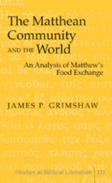 This study of the Matthean narrative uses the interpretive lens of food exchange to explore the Matthean community’s relationship with the wider world. While many studies depict this community as withdrawing from or in conflict with the larger society, James P. Grimshaw’s focus on the daily need for food reveals a community that, while distinct, progressively integrates itself into the larger Jewish and Gentile society and the natural world. In addition, this view of community corresponds to the view of a God who actively provides for and relates to all creation. Grimshaw’s alternative portrayal of the Matthean community, whose interactions with its surrounding environment are more complex and sustained than often imagined, is a compelling interpretation for today’s stratified and disconnected world.