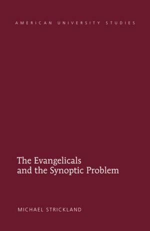 The Evangelicals and the Synoptic Problem aims to investigate how evangelical Christians and their Protestant forebears, labeled early orthodox Protestants, have dealt with the classic puzzle of New Testament criticism known as the Synoptic Problem. The particular theories considered are the Independence Hypothesis, the Augustinian Hypothesis, the Two-Gospel Hypothesis, the Two-Source Hypothesis, and the Farrer Hypothesis. Starting with John Calvin and continuing to the modern day, consideration is given to the various hypotheses provided by early orthodox Protestant and evangelical biblical scholars throughout the centuries. Special attention is given to major evangelical contributors to the subject since 1950. In addition, a chapter is devoted to the role ecclesiology has played in evangelical consideration of the synoptic problem. After analyzing the opinions offered over almost half a millennium, it is compelling to note how arguments have changed and how they have remained the same.