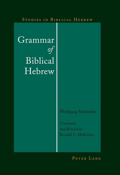 Although Wolfgang Schneider’s Grammatik des biblischen Hebräisch: Ein Lehrbuch serves primarily as an introductory textbook to biblical Hebrew, it makes an invaluable contribution to the text-linguistic study of Hebrew Bible. Schneider’s understanding of narrative syntax and discourse linguistics continues to influence such grammarians as Niccacci and Talstra, through whom his work is validated. His discussion of clauses and text syntax remains pertinent to Hebrew students and professors alike. With this English translation, Schneider’s work may now make a worldwide contribution to biblical studies by clarifying for the student the contribution of text grammar to the reading of the biblical text.