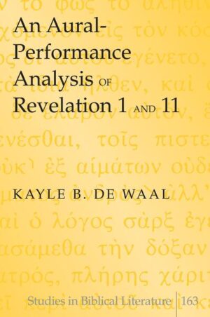 This book breaks fresh ground in the interpretation of the Apocalypse with an interdisciplinary methodology called aural-performance criticism that assesses how the first-century audience would have heard the Apocalypse. First-century media culture is probed by assessing the dynamics of literacy, orality, aurality, and performance in the Gospels, parts of the Pauline corpus, and also Jewish apocalyptic literature. The audience constructs of informed, minimal, and competent assist the interpreter to apply the methodology. Sound maps and an aural-performance commentary of Revelation 1 and 11 are developed that analyze aural markers, sound style, identity markers, repetition, themes, and the appropriation of the message by the audience. The book concludes by examining the sociological, theological, and communal aspects of aurality and performance and its implications for interpreting the Apocalypse.