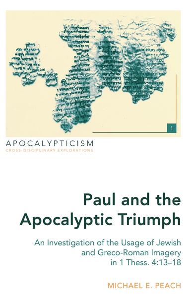 1 Thessalonians 4:13-18 has long been the quintessential Pauline text on the parousia of Christ. Nowhere else does Paul reveal a more vivid picture of Christ’s coming. The apostle Paul employs a number of images to describe the parousia to the Thessalonian congregation who have become anxious, grief-stricken, and despairing in the midst of the loss of their loved ones. Until recently scholars have held that Paul’s use of imagery in 1 Thess. 4:13-18 was either inspired by Greco-Roman imperial categories or Jewish apocalyptic categories. Michael E. Peach provides a fresh examination of imagery in 1 Thess. 4:13-18 arguing that Paul synthesizes both the Jewish and Greco-Roman imagery. With careful analysis, Peach traces the history of interpretation of Pauline eschatology finding patterns of thought concerning the source of inspiration of Paul’s use of imagery. Utilizing these patterns, the author further examines the meaning and function of four images employed by Paul: «a loud command,» «the sound of an archangel,» «the trumpet of God,» and «the meeting of the Lord.» Ultimately, Peach’s discoveries demonstrate that Paul synthesizes apocalyptic and Greco-Roman triumph imagery to create a dramatic mosaic of the apocalyptic triumph, the parousia of Jesus Christ.