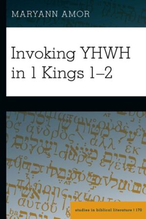 Invoking YHWH in 1 Kings 1-2 argues that invocations of YHWH have a number of functions in 1 Kings 1-2, dependent on the identities of the characters speaking, their relationships, and the narrative contexts in which they participate. This book adopts narrative criticism to undertake a close reading of 1 Kings 1-2 that pays particular attention to how the characters and the narrator use invocations of YHWH and the events in the plot that prompt or result from this language. Invoking YHWH in 1 Kings 1-2 highlights the exegetical importance of invocations of YHWH, which have yet to be engaged thoroughly in the field. Aimed at students and those with an interest in the academic study of the Bible, this book’s focus on invocations of YHWH raises new interpretations of 1 Kings 1-2. This study seeks to encourage scholarly attention toward invocations of YHWH that appear outside of these chapters, with the hope that such research will generate new ways of understanding the function of this language in the Bible.