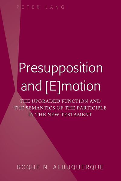 Presupposition and Emotion examines the modal semantics of presupposition in the New Testament. It argues that presupposition is the imaginative or mental exercise done by the reader or hearer to reflect, complement, or react among other features to what is being said. The book contends that the two major categories of mood, epistemic (+ assertion Realis) and deontic (-assertion Irrealis), must be seen in opposition to each other, and both together must be seen in opposition to the participle as well as to the infinitive. Ultimately, the book suggests, the importance of differentiating semantics from pragmatics, at the same time combining them within a specific context, is the key to understand the pragmatic effect of the upgraded participle.