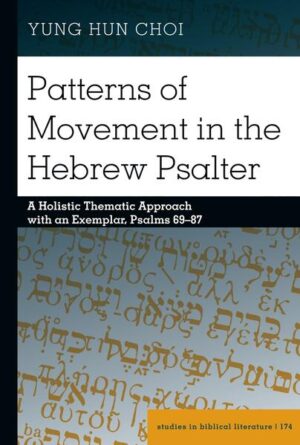 The author re-examines the movements in the Hebrew Psalter as a whole, "from laments to praises" and "from psalms of individual to those of community," indicated by Westermann (1977) and Gottwald (1985). In general, these movements are widely observable, however, there are some contradictory data upon closer inspection. Namely, some laments are assembled at the end and in fact many psalms of community appear in the middle. This motivated the author to launch a holistic structural study. In this book, the author demonstrates that the movements are not specified in a linear design but a progressive parallel pattern, crossing over the fivefold doxological division. The movements foreshadowed between Psalms 1 and 2 unfold in the specific psalms-groups and in the tripartite division. Each psalms-group exhibits the movements "from distress (lament) through deepest sorrow to joy (praise)," "from individual (through Israel) to nations," "from present/past to future," "from (the city of) Israel through Sheol/death to Zion," "from Mosaic covenant to Davidic one" and "from the flawed human (Davidic) kingship through Messianic to YHWH’s kingship." The "answer and certainty" of Psalms 1-2 reappear at the end of each group. A psalms-group, Pss 69-87, was selected as an exemplar to demonstrate the regularity of the movements.