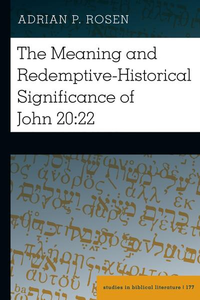 This monograph endeavors to clarify the nature and significance of the impartation of the Holy Spirit in John 20:22. Previous scholarship has produced a confusingly diverse and contradictory array of competing interpretations of this much-debated verse. The present work, which will prove immensely valuable to every scholar, pastor, and serious student interested in this question, carefully walks the reader through the interpretive issues. The book offers a more extensive survey of the history of interpretation of John 20:22 than that found in other works on Johannine pneumatology. It includes extensive exegetical analysis of the related motifs of the glorification of Jesus and eternal life as well as every passage in the Gospel of John mentioning the Spirit. The impartation of the Spirit on Resurrection Day is here clarified in terms of the nature of the gift itself, how this relates to Pentecost, and how this impartation constitutes a momentous step forward in the outworking of God’s unfolding plan in the history of redemption. "With this monograph, Adrian Rosen has produced a meticulously researched and immensely valuable analysis of John 20:22 and, more generally, John’s pneumatology. Rosen helpfully highlights the central issues in current scholarly discussion of Johannine pneumatology, including how we should understand Jesus’s glorification in John 7:39 and the nature of the relationship between the life-giving function of the Spirit, so clearly described in John 3-7, the Paraclete promises in John 14-16, and the bestowal of the Spirit in John 20:22. Rosen’s exhaustive research, careful exegesis, and judicious reasoning make this book a must read for all who are interested in the work of the Spirit, the Gospel of John, and the mission of the Church." — Robert Menzies, Director, Asian Center for Pentecostal Theology (www.pentec ost.asia), Kunming, China "The depiction of Jesus imparting the Holy Spirit to his disciples in John 20:22 carries significant implications relating to John’s pneumatology and inaugurated eschatology but has also generated much debate. Writing with clarity and precision, Adrian Rosen provides a careful linguistic and contextual analysis of this challenging passage. He effectively highlights the problems besetting the major interpretations that have been offered and presents a well-argued case for an alternative that deserves careful consideration." — Timothy J. Wiarda, Senior Professor of New Testament Studies, Gateway Seminary