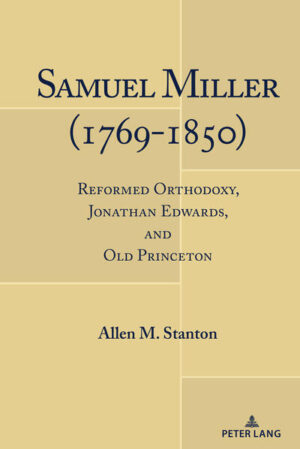 This book focuses on Samuel Miller (1769-1850), the first professor of Ecclesiastical History and Church Government at Princeton Theological Seminary. It introduces the reader to a first-generation representative of Old Princeton, and the challenge that Stanton presents to the Ahlstrom thesis. The Ahlstrom thesis states that Old Princeton adopted false presuppositions from the Scottish Enlightenment and consequently broke from the Reformed tradition. This book invites the scholars who embraced this thesis to reassess. Stanton also provides readers with a synopsis of the archival resources for Miller’s career, including unpublished sermons, introductory lectures, and lectures on piety, preaching, and Sacred Chronology. These indicate that Miller was influenced by Reformed orthodoxy, scholasticism, and Jonathan Edwards significantly more than Scottish Common Sense. This book represents the first detailed record of Samuel Miller ever produced and will be a significant contribution to Old Princeton scholarship.