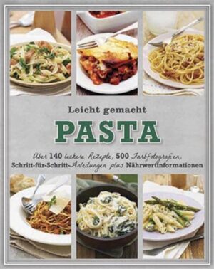 Wer liebt sie nicht, die italienische Pasta? Sie lässt sich schnell und einfach zubereiten und ist in unzähligen Formen erhältlich. Dieses liebevoll gestaltete Buch lädt Sie zu einer Entdeckungsreise durch die ganze Welt der Pasta ein - mit Gerichten, die nicht nur im Handumdrehen zubereitet sind, sondern auch Ihre Gäste beeindrucken werden. Die Auswahl ist einfach riesengroß! Neben der ausführlichen, klaren Schritt-für-Schritt-Anleitung mit genauen Bildern enthält jedes Rezept nützliche Nährwertangaben zur ausgewogenen Ernährung. Wir verraten Ihnen außerdem tolle Tipps und Tricks der Profiköche zu vielen Küchenthemen