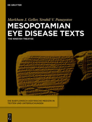 There is to date no comprehensive treatment of eye disease texts from ancient Mesopotamia, and no English translation of this material is available. This volume is the first complete edition and commentary on Mesopotamian medicine from Nineveh dealing with diseases of the eye. This ancient work, languishing in British Museum archives since the 19th century, is preserved on several large cuneiform manuscripts from the royal library of Ashurbanipal, from the 7th century BC. The longest surviving ancient work on diseased eyes, the text predates by several centuries corresponding Hippocratic treatises. The Nineveh series represents a systematic array of eye symptoms and therapies, also showing commonalities with Egyptian and Greco-Roman medicine. Since scholars of Near Eastern civilizations and ancient and general historians of medicine will need to be familiar with this material, the volume makes this aspect of Babylonian medicine fully accessible to both specialists and non-specialists, with all texts being fully translated into English.