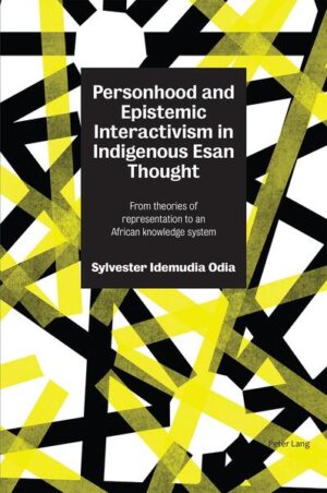 Epistemic interactivism, an aspect of the epistemology of representation, is a cognitive intercourse between the subject and person-object of knowledge that underlies the conception of a person in Esan thought. Traditional theories of representation (especially as presented by Descartes and Locke) separated the subject from the object of knowledge, and classified persons and non-persons as object of knowledge. This separation and classification ignored the cognitive and moral values of persons, disengaged the subject from the world and burdened the self with solitude and isolation, and created propositional knowledge that dehumanised the relationship between the subject and person-object of knowledge. Within the theoretical framework of Hegel’s epistemic interactivism (meliorated by Bowne’s personalism) and Esan epistemology (in African philosophy), this book exposes the epistemic interactivism of Esan thought which unified the subject and person-object of knowledge on cognitive and moral grounds