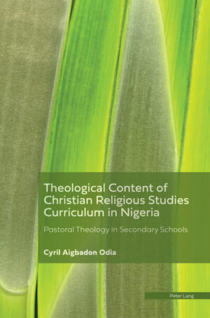 Pastoral Theology is taught in secondary schools through the Christian Religious Studies (CRS) syllabus. The primary focus of this book is to present the theological content in the curriculum of CRS. It presents the actual content designed by educationists using the Nigerian model. This model has been discovered to be basically Christological in its approach. It is highly influenced by the historical influence of early Christian missionaries dating back to the 1500s and later structured after the English and Irish model before independence of many African countries. It shows why the teaching of CRS has stood the test of time within the various stages of the development of the secondary school syllabus. It proposes an African Theology of Education (ATE). It is linked with social Justice, public ethics and is closely connected with studying the Holy Bible.