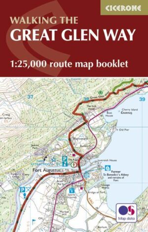 A booklet of all the mapping needed to complete the Great Glen Way, one of Scotland’s Great Trails. The 120km (74 mile) route between Fort William and Inverness is suitable for those new to long-distance walking and can be completed within a week. The full route line is shown on 1:25,000 OS maps The map booklet can be used to walk the trail in either direction Sized to easily fit in a jacket pocket The relevant extract from the OS Explorer map legend is included Includes low and high-level options for two stages and an alternative route via Invergarry An accompanying Cicerone guidebook – The Great Glen Way is also available, which includes a copy of this map booklet