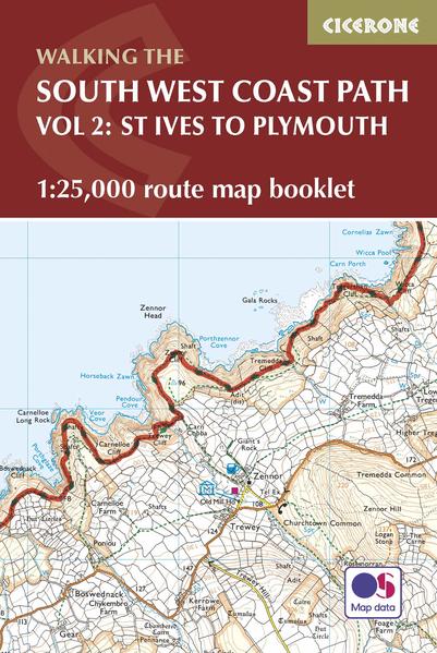 A booklet of the mapping needed to walk the western section of the 1015km (630 mile) South West Coast Path National Trail between St Ives and Plymouth. The full route is shown on 1:25,000 OS maps The map booklet can be used to walk the trail in either direction Sized to easily fit in a jacket pocket or rucksack The relevant extract from the OS Explorer map legend is included Part of a 3-volume map booklet series of the entire trail An accompanying Cicerone guidebook – Walking the South West Coast Path is also available