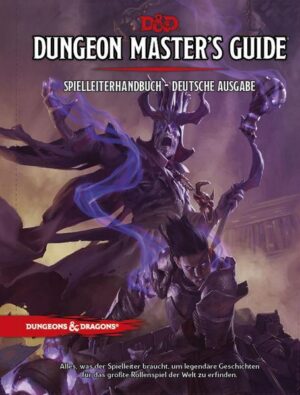 Der Dungeon Master Guide® (Spielleiterhandbuch) gibt dir Inspiration und Anleitung, um den Funken deiner Vorstellungskraft zu entfachen und Welten voller Abenteuer zu erschaffen, die deine Spieler erforschen können und begeistern werden. In diesem Band findest du Ratschläge, Hinweise zur Weltenschöpfung sowie Hinweise, um unvergessliche Verliese und Abenteuer zu erschaffen. Darüber hinaus enthält es optionale Spielregeln, Hunderte klassische magische Gegenstände und viele weitere Werkzeuge, die dir als Spielleiter sehr hilfreich sein werden. Wenn du bereit für mehr bist, dann erweitere deine Abenteuer mit der fünften Edition des Players Handbooks® (Spielerhandbuch) und dem Monster Manual® (Monsterhandbuch)