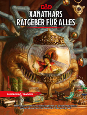 Schönheit und Arglist liegen im Auge des Betrachters! Der Betrachter Xanathar, der berüchtigtste Verbrecherfürst von Tiefwasser, ist bekannt dafür, Informationen über seine Freunde und Feinde zu horten. Er katalogisiert Wissen über Abenteurer und sinnt darüber nach, wie er sie aufhalten kann. Sein verdrehter Verstand stellt sich sogar vor, letztendlich absolut alles aufzuzeichnen! Auf diesen Seiten finden sich brandneue Regeln und Erzähloptionen für alle Charakterklassen aus dem Players Handbook, einschließlich über fünfundzwanzig neuer Unterklassen. Das Buch stellt darüber hinaus neue Zauber für sowohl Spielercharaktere als auch Monster vor. Spielleiter finden darin neue Regeln für Fallen, magische Gegenstände, Freizeitaktivitäten und vieles mehr allesamt entworfen, um eine D&D- Kampagne noch abwechslungsreicher zu gestalten und in neue Richtungen zu lenken. Zwischen all diesem Zusatzmaterial gibt Xanathar bizarre Beobachtungen über alles mögliche kund, auf das seine Augenstiele gerade fallen. Bete, dass sie dich nicht entdecken!4. überarbeitete Auflage