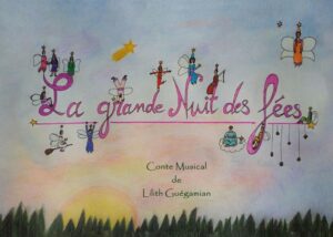 Lilith n'a qu'une envie : devenir une sorcière et vivre des aventures magiques. Une rencontre étonnante va la mener dans une clairière où quatorze fées organisent leur grande fête annuelle. Dans un palais surgi de nulle part, la fillette va alors rencontrer des personnages incroyables qui deviendront ses amis : Luluth le lutin, Ernest le gentil monstre à trois bras et bien d'autres. Avec leur aide, elle tentera de résoudre les énigmes des sept étages du château pour découvrir le cadeau qui se cache de l'autre côté du grand soleil de pierres précieuses. "La Grande nuit des fées" est un conte initiatique qui s'adresse aux enfants comme aux adultes. Il est disponible en version audio, lu et mis en musique par Lilith Guégamian (Lien et mot de passe à la fin du livre).