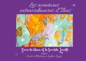 LES AVENTURES EXTRAORDINAIRES D'ILIAS Contes et légendes de la galaxie bleue. Une histoire contée pour petits et grands de 7 à 77 ans. Ce conte est magique. Non seulement il vibre et vous emplira de couleurs, mais aussi et surtout, il vous apprendra le terrible secret de Terra la bleue et de ses origines. Bienvenue dans l'Univers de Spyrr. Ce conte raconte l'histoire d'un petit garçon dénommé Ilias, habitant de la planète Lumia, qui voyage la nuit à dos de dragon à la découvertes de lointaines galaxies. Un matin, après un cauchemar terrifiant de son fils, le papa décide de l'emmener rencontrer un grand Mage, un perroquet à la voix tonitruante !