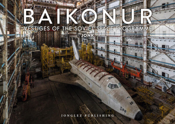 The Baikonur Cosmodrome in Kazakhstan was created by the Soviets in the 1950s. It was from Baikonur in 1988 that the first Soviet spaceplane, Buran, was launched, in response to the United States Space Shuttle.  The Buran programme would officially end in 1993 during the presidency of Boris Yeltsin, with only one Buran launch ever taking place — in 1988. Thereafter, parts of the Baikonur Cosmodrome fell into disuse, notably the sites connected with the launch of these Soviet craft. The two shuttles that were completed remain abandoned there,  laid to rest in this atmospheric place. This is the first time that photographs of these spectacular locations have been published in a book. Jonk travelled 20km through the Kazakh desert under cover of night, entered the hangars clandestinely, and spent three nights there under the radar of military security to produce a truly incredible photographic reportage of what is considered today the world’s most important urban exploration site. Jonk reveals to us his excellent collection of photographs taken in the disused part of the Baikonur Cosmodrome. As well as providing us with these amazing pictures, he describes for us the incredible adventure of visiting a location that is unique in the world.