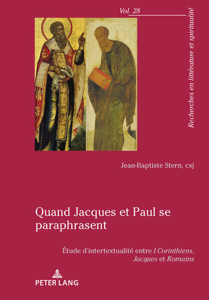 Ce livre est une étude comparative, essentiellement lexicologique, de trois épîtres du Nouveau Testament　: I Corinthiens, Jacques et Romains. La première partie rouvre le débat autour de Jacques, considéré, surtout depuis la Réforme luthérienne, comme peu conforme, sous certains aspects, à la doctrine paulinienne. L’examen des sources et de l’intertextualité permet sur ce point d’avancer de nouvelles hypothèses. La deuxième partie, qui met en parallèle Jacques et I Corinthiens, montre que le premier texte suppose une connaissance du second. Dans la troisième partie en revanche, où l’on confronte Jacques et Romains, il semblerait que ce soit l’apôtre Paul qui, pour un écrit jugé majeur, ait effectué des emprunts et subi des influences. Cette passionnante dynamique textuelle, fondée sur des interférences et similitudes, se comprend mieux si l’on tient compte des pratiques d’écriture du temps, et en particulier de la technique de la paraphrasis, propre à la rhétorique antique.