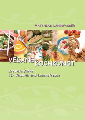 Während meiner Tätigkeit als Seminarkoch habe ich in den letzten 17 Jahren Tausende von Menschen mit leckerem pflanzlichem, biologischem und vollwertigem Essen versorgt. Aus diesem Erfahrungsschatz ist mein Kochbuch „Vegane Kochkunst“ entstanden, welches jetzt als neue, stark erweiterte Auflage in meinem Verlag „Regenbogenkreis“ erschienen ist. Das Buch wurde als Hardcover im Format A4 aufgelegt. Es ist 120 Seiten stark und enthält 80 farbige, teils großformatige Abbildungen sowie mehr als 160 Rezepte. Außerdem besteht es aus einem großen Einführungsteil, in dem die Vegane Vollwertkost ausführlich beschrieben ist. Dieses Standardwerk ist durchgehend farbig illustriert und in einem wunderschönen Layout mit harmonischen Formen und Farben angelegt. Es ist ein sehr persönliches Buch mit vielen Anekdoten, in dem ich dem Leser praxisnah vermittle, dass man bei dieser Form der Ernährung nicht verzichten muß, sondern dass es vor allem darum geht, noch viel mehr zu genießen und zwar auf eine Weise, die auch dazu führt, dass wir uns in unserem eigenen Körper wohl fühlen. Ich weiß von vielen meiner Gäste und Kunden, dass sie sich gerne ohne Fleisch und Milchprodukte ernähren würden, wenn sie wissen würden, wie sie eine solche Ernährungsform in ihrem Alltag umsetzen könnten. In den letzten 8 Jahren meiner Tätigkeit als veganer Seminarkoch habe ich hauptsächlich für bayrische Landwirte gekocht, die noch nie in ihrem Leben vegetarisch, geschweige denn vegan, gegessen hatten und voller Angst vor der vermeintlichen „Fastenwoche“ zu den Gesundheitswochen kamen. Viele von ihnen sagten mir am Ende der Woche, dass sie noch nie so gut gegessen hätten und alle wollten die Rezepte haben. Mir wurde von den Seminarteilnehmern oft gesagt: „Wenn wir Dich mit nach Hause nehmen könnten, würden wir uns immer so ernähren!“ oder „Du musst unbedingt ein Kochbuch schreiben!“ Aus diesen Erfahrungen ist also das vorliegende Kochbuch entstanden, welches einzigartig unter den veganen deutschsprachigen Kochbüchern ist, da es umfassende Informationen über die vegane Ernährung liefert sowie eine ausführliche Warenkunde, wichtige Grundrezepte und Basiswissen über die rein pflanzliche Küche enthält. Die Rezepte für alle Mahlzeiten des Tages gehen von Müsli über Eintöpfe bis hin zu veganen Eiscremes. Sie sind einfach, sehr wohlschmeckend, übersichtlich und die Zutaten fast überall erhältlich. Dieses Werk ist mehr als ein Rezeptbuch, da es einen ganz neuen Lebensstil beschreibt, der sich meiner Überzeugung nach auf unserer Erde durchsetzen wird und muß. Aus dem Inhalt: Vegane Ernährung aus ethischer Sicht, Vegane Ernährung als Umweltschutz, Vegane Ernährung für unsere Gesundheit, Lebensmittel aus biologischem Anbau, Der spirituelle Aspekt der Nahrung, Verzicht, Basiswissen vegane Küche, Warenkunde, Gewürze, Grundrezepte Getreide, Frühstück, Brot und Brötchen, Brotaufstriche, Salate und Salatsoßen, Hauptgerichte, Suppen und Eintöpfe, Desserts, Eiscremes, Kuchen und Gebäck, Persönliches. „Eine rein pflanzliche, vollwertige Ernährung aus biologischem Anbau gibt uns Kraft und Lebensenergie. Sie ist abwechslungsreich, ein Segen für unsere Erde, unser Klima und für die Tierwelt. Sie bringt Genuss und Lebensfreude, und kann einfach in der Zubereitung sein. Wie das funktioniert, zeige ich in diesem Buch.“ Matthias Langwasser Leserkommentare Lieber Matthias, ich finde Dein Kochbuch von der Aufmachung und Anleitung her sehr gelungen- die Rezepte sind super! Auch meine Gäste rümpfen nicht mehr die Nase, wenn wir „vegan“ auf den Tisch bringen. Ich wünsche Dir weiterhin viel Erfolg und gutes Gelingen für neue Rezepte! Ilse Jantz Dieses Kochbuch ist ein Genuss! Schon beim Lesen läuft einem das Wasser im Mund zusammen und beim Kochen lockt der Duft, der durch die Wohnung zieht, selbst Personen an den Tisch, die schon mal bei „veganer Küche“ die Nase verächtlich rümpften. Die Schmackhaftigkeit und Ausgewogenheit lassen keine Wünsche offen. Wir stellen jetzt um, von vegetarisch auf vegan. Aus Überzeugung! Marianne Rose Dein Kochbuch gefällt mir sehr, sehr gut. Zunächst einmal mein „Kompliment unter Kollegen“ für die editorischen Dinge. Ich kann ermessen, wie viel Arbeit und wie viele Arbeiten dahinter stehen. Die Machart ist schon appetitanregend, und ich hab`s gelesen wie einen Krimi: Von Anfang bis Ende in einem Zug. Besonders gefallen hat mir die persönliche Note, wie viel „Matthias“ ich gefunden habe. Ich werde es nicht ins Kochbuch-Regal stellen, denn ab sofort werde ich Gerichte daraus nachkochen. Danke für dieses schöne Geschenk. Hildegard Schmitz Ich beschäftige mich erst seit einigen Monaten mit der Veganen Kochkunst. Das Buch von Matthias Langwasser hat mich absolut davon überzeugt, daß ich für mich und meine Familie den richtigen Weg eingeschlagen habe. Viele Hintergrundinformationen, z.B. wie ersetze ich Ei beim Backen, finden sich in anderen Büchern einfach nicht. Jetzt werde ich auch konventionelle Gerichte ausprobieren und tierisches Eiweiß durch von Hr. Langwasser beschriebene Nahrungsmittel ersetzen. Schon beim Lesen habe ich Lust bekommen, einfach in die Küche zu gehen und anzufangen:-)) Das Buch ist einfach geschrieben und macht Spaß. DANKE und weiter so Angele Baretzky Lieber Herr Langwasser, vielen Dank für das kompromisslos vegane Kochbuch. So was habe ich schon lange gesucht. Gleich als die Post kam und ich mir einen ersten Überblick verschafft hatte probierte ich die Samstag-Abend-Burger aus (oder war es Freitagabend?) Egal-super-lecker, Lob-Lob-Lob. Ihnen und der Familie alles Gute. Machen Sie weiter so. Simone Müller Ich hätte nicht gedacht, dass veganes Kochen so viel Spaß machen kann, einfach ist und das Essen wirklich schmeckt. Ich habe viele Rezepte schon selbst ausprobiert und kann nur sagen: köstlich. Sehr interessant sind auch die Informationen und Hintergründe, die der Autor über veganes Essen gibt. Das Buch ist sehr empfehlenswert. Jens Zimmermann Matthias` veganes Kochbuch regt schon beim Lesen Appetit und Lebensfreude an. Die vielfältigen, aus seiner Erfahrung bewährten Rezepte ermutigen, die Fülle einer pflanzlichen Ernährung zu entdecken und ohne Reue zu genießen. Gaia Gabriele Eufinger