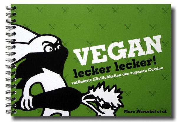 Unlecker war gestern! Denn “Vegan lecker lecker!” bietet knapp 100 spannende Rezepte fernab von Tütensuppe, Mikrowellengericht und Dosenfraß. Anhand einfach beschriebener, bebilderter Rezepte lassen sich im Handumdrehen raffinierte Köstlichkeiten der veganen Cuisine zaubern. Tofu-Satay, Seitan Deluxe, Boston Cream Donuts, Erdnuss-Schoko-Cupcakes oder Tofu-Nuggets lassen garantiert jedem das Wasser im Mund zusammenlaufen. Egal ob Hobbypfannenwender oder Profiteigrollerin, ob 3-Sterne-Menü oder 5-Minuten-Snack, mit “Vegan lecker lecker!” ist für jeden guten Geschmack etwas dabei.