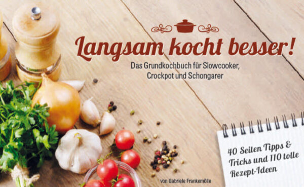 Langsam kocht besser! Dieses Kochbuch vermittelt umfassend und praxisnah die Grundlagen des Schongarens mit dem Slowcooker von A(nbraten) bis Z(eitplanung). Hinzu kommen 110 erprobte Rezepte der deutschen und internationalen Küche von Suppen über Eintöpfe, Fleisch- und Fischgerichte bis hin zu Saucen, Fonds und sogar Desserts, Kuchen und Marmeladen. Besonders praktisch in der Küche: Die Ringbuchbindung, das wischfest beschichtete Papier und das stabile schmutzresistente Cover. So kann der Band unbedenklich auf der Küchenarbeitsplatte liegen, während man/frau die Zutaten zubereitet und den Slowcooker bedient.