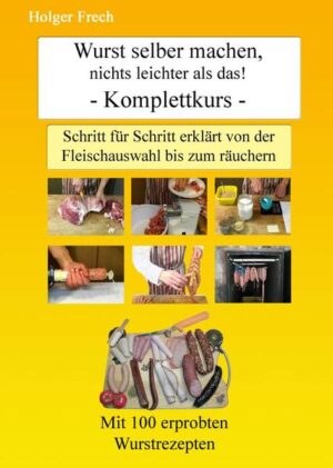 Das Buch "Wurst selber machen, nichts leichter als das!" zeigt Ihnen, wie einfach und schnell auch Sie ihre Wurst selber machen können. Es spielt dabei keine Rolle, ob Sie noch Neuling sind, oder bereits Erfahrung gesammelt haben! Der Ratgeber holt Sie da ab, wo Sie gerade stehen *137 Seiten geballtes Wissen aus meiner über 10 jährigen Erfahrung *Welche Werkzeuge und Maschinen benötigt werden, und welche Sie bereits in der Küche haben könnten *Das schärfen der Messer *Welche Fleischteile verwendet werden können *Wie die Gewürzmischung selber hergestellt wird *Welche Därme oder Hüllen zum Einsatz kommen *Därme richtig füllen und was dabei beachtet werden sollte *Füllen und einkochen von Gläsern *Ablagern und reifen der Wurst und Fleisch *Heiß und kalträuchern und was es zu beachten gibt *Lagern der fertigen Wurst *Sie bekommen insgesamt 100 erprobte und detailierte Wurstrezepte *Alle Rezepte sind aus natürlichen Gewürzen zum selber herstellen, also frei von Konservierungsstoffen und chemieschen Zusätzen *Alle meine Tipps und Tricks rund um das Thema Wurst selber machen *Eine Schritt für Schritt Anleitung in Wort und Bild für jede Wurstsorte Das Buch nimmt Sie bei der Hand, und zeigt Ihnen Schritt für Schritt wie es gemacht wird, so gelingt es garantiert!