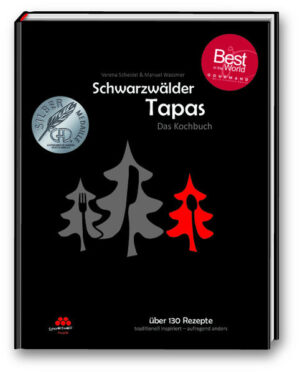 Ausgezeichnet zur "Kochbuchserie des Jahres" - weltweit bei den "Gourmand World Cookbook Awards" in Macau / China 2019 Ausgezeichnet mit einer Silbermedaille der „Gastronomischen Akademie Deutschlands“ Verena Scheidel und Manuel Wassmer gewannen neben zahlreichen Wettbewerben 2012 auf Barbados und 2015 in Andalusien den Hobbykochwettbewerb „Cooking Cup“ und wurden hier zu Deutschlands besten Hobbyköchen ausgezeichnet. 2017 errangen sie Platz 2 beim Kochwett-bewerb „Cooking Star“ auf Zypern. Verena Scheidel und Manuel Wassmer lieben das Experiment. Immer das Gleiche kochen - nein. „Ausschweifen und Ausprobieren!“ heißt das Motto. Mit ihren neuen einzigartigen Genießer-Tapas bringen sie Schwung und Kreativität in die traditionelle Schwarzwälder Küche. Über 130 Rezepte, die alle Sinne ansprechen, sind problemlos nachzukochen. Für jedes Koch-Level ist etwas dabei: Rezepte von einfach bis anspruchsvoll, von vegetarisch bis vegan und auch an die leckeren „Hits für Kids“ wurde gedacht. Wie schmecken Schwarzwälder Sushi oder Badische Flädle-Wraps, was verbirgt sich hinter dem Tapas-Rezept Hahn im Korb oder dem Black Forest-Toast? Die Rezepte sind klar und verständlich geschrieben. Alles gelingt auch ohne viel Erfahrung. Die Schwarzwaldmarie, die Kultfigur der Region, führt durch das Kochbuch und gibt wertvolle Tipps. Jedes Gericht hat einen Saisonkalender für die Hauptzutat(en). Viele Zutaten hat man bestimmt vorrätig. Fazit: Auch Liebhaber und Kenner der Schwarzwälder Küche bietet dieses Kochbuch viel, viel Neues! Auf die Tapas, fertig, los!