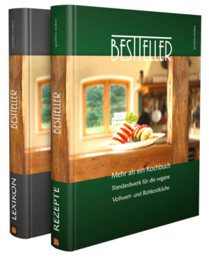 Über 6 Jahre intensive Vorbereitungszeit ZWEI Bücher als EIN Buch BESTTELLER als Rezept-Teil und BESTTELLER als Lexikon mit fortlaufender Seitenzahl Als praxistaugliches Handbuch im angenehmen Format von 17 x 22,5 cm (Breite / Höhe) Es bleibt alles in einer Hand, schnell zum Nachschlagen Für vegane Einsteiger, langjährige Rohköstler, Veganer, Vegetarier und für viele Unentschlossene Für jeden der ein vernünftiges nachhaltiges Geschenk sucht noch nach Jahren topp aktuell BESTTELLER - ZWEI Bücher alles auf rund 1.000 Seiten Wissenswertes über vegane und rohköstliche Speisen und Getränke Jahrzehntelange eigene Rezeptentwicklung mit über 1.111 Rezepten Über die Hälfte der Rezepte in Rohkostqualität Ein Lexikon als riesiges Nachschlagewerk mit über 4.000 Stichworten Ausführlich - nicht nur ein kurzes Glossar Viele neu erstellte Tabellen und Übersichten, Herstellungsverfahren, Hintergründe und Alternativen absolutes Highlight die Nährstoff-Kunde Eine Fülle an Stoff über: bekannte und unbekannte Getreidesorten und Getreideprodukte incl. Einweich- und Kochzeiten viele Reissorten und große Back-Kunde mit praktischer Anwendung Hülsenfrüchte, Nüsse, Ölsaaten incl. Wirkungsweise auf unseren Körper Obst, Gemüse, Kräuter- und Gewürzlexikon mit Gesundheits-Ratgeber Eine komplette Salz- und Zucker-Kunde Alles übers Dörren, Trocknungsverfahren, mit großer Dörrliste Überblick der nützlichsten Geräte in der veganen Rohkostküche Alles übers Sprossen ziehen mit großer Keim-Tabelle Riesige Nährstoff-Kunde mit vielen Tabellen und Übersichten Umfassende Begriffserklärung für Küchenbezeichnungen Waren-Kunde als Ratgeber Einfache Such-Register, auch Rezeptsuche nach Mahlzeiten, Speisen sowie nach Zutaten über 3.000 farbige Abbildungen nicht nur für Veganer und Rohköstler Ein Muss für jede Küche. für jeden Haushalt Ihre Gesundheit und Wohlergehen steht im Mittelpunkt