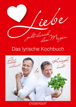 "Liebe geht durch den Magen - Das lyrische Kochbuch", PEDDE schreibt & KRIEGEL kocht Einfache, leckere Rezepte und wunderschöne Liebesgedichte in einem Buch vereint. Hallo liebe Hobbyköche, Verliebte und Anfänger auf beiden Gebieten. Die Idee für dieses Buch entstand in einer alltäglichen Situation. Mann lud Frau das erste Mal zu sich nach Hause ein und bestellte etwas beim Italiener des Vertrauens. Der Abend war schön, romantisch und beide sind immer noch zusammen. Doch, sagte unser Freund, dass er jetzt zurückblickend viel lieber selbst etwas gekocht hätte. „Was hielt Dich zurück“, fragten wir und er sagte: „Es gab nicht das Kochbuch, das ich in dem Moment gebraucht hätte.“ So setzten wir uns zusammen und entwickelten dieses etwas andere Kochbuch.