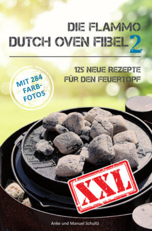 Yippieh, es wird weitergekocht… Der Erfolg der Dutch Oven Fibel XXL hat Anke und Manuel Schultz überwältigt! Die unzähligen tollen Rückmeldungen ließen ihre Autoren-Herzen vor Freude hüpfen. Sie konnten gar nicht anders, als eine Fortsetzung zu schreiben. Auch der 2. Band enthält Rezepte, die speziell für den Dutch Oven optimiert sind, die mit gebräuchlichen Zutaten auskommen, die auf Fertigprodukte wie Ketchup weitgehend verzichten und die in unserem Test das Prädikat „lecker“ erreicht haben. Anders als in der ersten Dutch Oven Fibel XXL gehen die Autoren in diesem Buch davon aus, dass alle Leser mit dem Dutch Oven vertraut sind. Sie können sich also nach einer kurzen Wiederholung zur Kohlenverteilung und zum Kochen mit Rezepten direkt auf die Rezepte stürzen. Viel Freude beim Kochen!