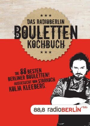 Die Boulette 88mal anders! Kaum ein Gericht ist so wandlungsfähig und so beliebt wie das leckere Hackbällchen. Und kaum eines ist gleichzeitig so typisch für Berlin. Von der klassischen Berliner Boulette über den Hackbällchen-Auflauf bis zur Krebsfleischboulette: Das radioBERLIN Bouletten-Kochbuch vereint die besten Rezepte unserer Hörer und bekannter Berlin-Promis. Außerdem stellen wir ihnen die besten Bouletten-Restaurants Berlins vor, erzählen die Erfolgsgeschichte der Boulette und geben ihnen Tipps, wie die perfekte Boulette auch zu Hause ganz einfach gelingen kann. Zusammengestellt wurden die Rezepte vom Berliner Starkoch Kolja Kleeberg, der als Moderator auf radioBERLIN 88,8 auch eine eigene Sendung hat.