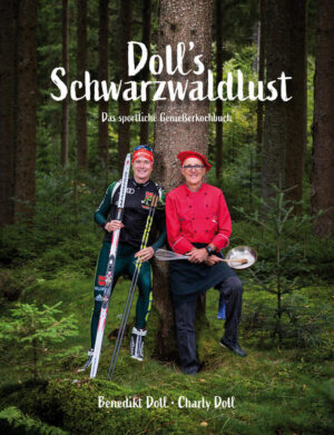 Ein gutes Essen, das ist Balsam für die Seele. Wie wahr, und deshalb kochen wir mit Leidenschaft und essen mit Lust. Dabei schließen sich Genuss und eine gesunde, ausgewogene Ernährung nicht aus. Das möchten wir Euch mit unseren Rezepten in diesem Buch zeigen, oftmals inspiriert am Herd von unserer schönen Schwarzwälder Heimat und den umliegenden Regionen . Der Schwarzwald, das ist Landschaft pur, Täler und Berge soweit das Auge reicht, gekrönt vom Feldberg mit seinem stattlichen Gipfel auf 1493 Metern Höhe. Der Schwarzwald, wirtschaftlich geprägt von Forstwirtschaft über Feinmechanik bis hin zum Tourismus. Der Schwarzwald bietet Ein- und Ausblicke – und obendrein ein einmaliges Panorama vom Pfälzer Wald über die Vogesen bis zu den Alpen. Wen wundert es da, dass es unsere ganze Familie fast täglich hinaus in diese schöne Natur vor der Haustür zieht – zum Laufen, zum Wandern oder zum Radeln. Wir möchten Euch den Schwarzwald nahe bringen von seiner schönsten, einer ganz persönlichen und natürlich auch kulinarischen Seite. Für alle von Euch, die gerne aktiv sind, haben wir ein paar sportliche Rezepte für ein Nordic Functional Training zusammengestellt, mit vielen Tipps für Anfänger und Fortgeschrittene. Welche Bereiche des Körpers Ihr damit trainiert, wie oft Ihr die Übungen ausführen müsst, welche Trainingsgeräte Ihr braucht, alle Übungen sind so erklärt, dass Ihr sofort mitmachen könnt. Probiert es einfach aus! Mit Leidenschaft kochen, mit Lust essen, mit Spaß Sport treiben: Das treibt uns an. Nah an der Natur, die uns prägt und uns am Herzen liegt. Was lag da näher, als „Doll`s Schwarzwaldlust“ so nachhaltig wie möglich auf den Weg zu schicken. Dieses Buch ist komplett im Schwarzwald entstanden mit Fotografie, Gestaltung und Produktion, so sind nur kurze Lieferwege notwendig gewesen. Die von uns bewusst ausgewählte Druckerei ist für ihr nachhaltiges und umweltbewusstes Handeln mehrfach ausgezeichnet und zertifiziert worden. Darüber hinaus kompensieren wir die Co2-Emissionen, die bei der Herstellung von „Doll`s Schwarzwaldlust“ entstanden sind. Viel Leidenschaft, Lust und Spaß beim Kochen, beim Genießen, beim Entdecken und beim Schwitzen wünschen Charly und Benni Doll Mehr Informationen unter http.//www.dollskueche.de