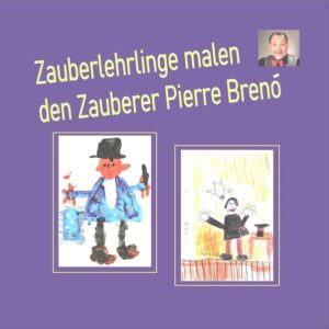 Kinder aus Kindergärten und Schulauftritten malen den Zauberkünstler Pierre Breno bei seiner Zaubervorstellung. Pierre Breno hat die Auszeichnung "pädagogisch wertvoll" (einstimmig(!) für seine Kinder- Zaubervorstellung erhalten.. Das Prädikat wurde Pierre Breno durch die Theaterkommission der Regierung von Oberbayern (AZ 501/2003) verliehen.