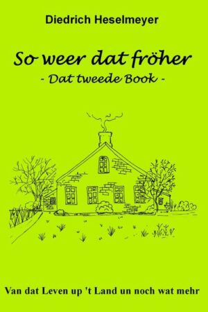 Fröher harren de Minsken hier up 't Land doch vööl mehr Tied as vandaag. Dat heet, se leten sük Tied. Man sull menen, dat weer nett annersum west. In de Buurkereen gaff dat domaals vööl Arbeid, de van Hand maakt worden muß. Dat wull ok ja all sien Tied hebben. Dor weer ja nix, wat hör drieven dee. Dat Woord 'Terminkalender' weer vör de Lüü een Frömdwoord. Bi all hör Arbeid harren se ok noch Tied, een Woord mitnan-ner to proten, wenn se sük unnerwegs truffen of wenn se nananner to gungen. Bi een Avendvisiet weer dat Gespreek faken över oll Tieden. Ik hebb denn immer heel interesseert tohöört un mag dor nu noch geern van vertellen. Faker wurr ik denn dorup anproot, all dat doch to Papier to brengen. Dat hebb ik nu ok daan. Ik hebb Vertellses un Riemsels na wahr Begevenheiten un na egen Beleven upschreven un ok wo de Arbeid in de Buurkeree un annerswor vör sük gung un handhaavt wurr. Een paar Döntjes un Staaltjes sünd ok to lesen. Ik hoop, dat ik mit dit Book een bietje dorto bidragen kann, dat de 'Oostfreeske Taal' noch lang erhollen blifft. Diedrich Heselmeyer