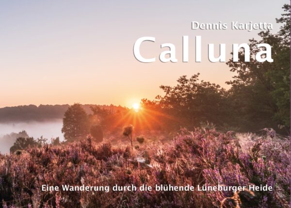 Die Zeit der Heideblüte in der Lüneburger Heide ist eines der faszinierendsten Naturschauspiele in Norddeutschland. Von Anfang August bis Mitte September verwandeln zahlreiche lila blühende Heidepflanzen die Landschaft in ein imposantes Farbenmeer. Das Blütenmeer wird hier und dort von saftig grünen Wacholdern und hellen Birken unterbrochen. In diesem Bildband nimmt Fotograf Dennis Karjetta Sie mit auf eine Wanderung durch diese einzigartige Kulturlandschaft und stellt Ihnen verschiedene Orte der Lüneburger Heide zur Zeit der Heideblüte vor.