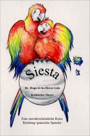 „Siesta“ ist die erste Kreation des Autors, Dr. Hugo de las Heras Gala, und der Illustratorin Katharina Mayer. Eine spanische und eine deutsche Version sind in einem Buch vereint. Die Versionen führen durch Wortspiele in die je andere Sprache ein. Inhalt: Eine Reise durch das Universum, die Erde und das Innere des Körpers von „Noa“ (ohne Spezifizierung des Geschlechts, damit Jungen und Mädchen sich angesprochen fühlen) erlaubt witzige Konversationen mit Himmelskörpern, Tieren und Molekülen. Universelle und tägliche Themen, wie Ökosysteme, die Sprachenvielfalt oder die Magen- Darm Flora werden dank der Phantasie sanft in die Erzählung eingeführt. Kurz: Diese Erzählung lädt uns zu einer Reise ein, auf der alles möglich ist. Mit Neugier, Freude und Staunen lassen wir keine Ecke unberührt, weder in unserer Außennoch in unserer Innenwelt. Ein zweisprachiges Buch, das hilfreiche Sätze der Spanischen Sprache einführt, indem mit der Astrophysik, Quantumphysik und molekularen Biologie gespielt wird. Verfügbar über die Librería Española en Mùnich (libro.hispano@gmail.com).