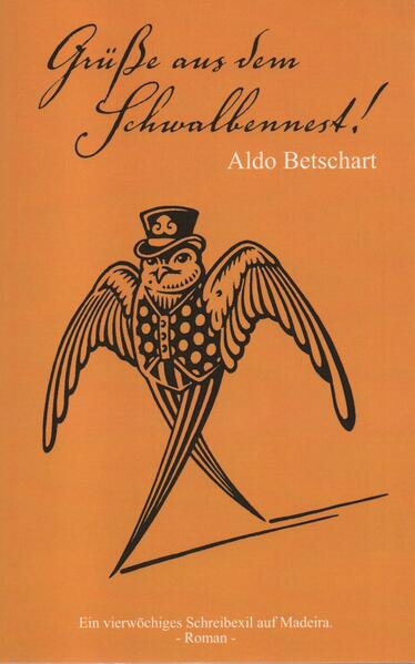 »Grüße aus dem Schwalbennest!« ist ein humorvoller, philosophischer Tatsachen-Roman, entstanden während eines fünfwöchigen Aufenthalts auf der portugiesischen Insel Madeira, den Aldo Betschart im Juli und August 2008 alleine unternahm. Mit diesem originellen, vor Selbstironie triefenden Reisetagebuch entführt der Schriftsteller auf die Blumeninsel im Atlantischen Ozean, wo die Eigenheiten eines Schweizer Reisenden sich aufs Unterhaltsamste entfalten.