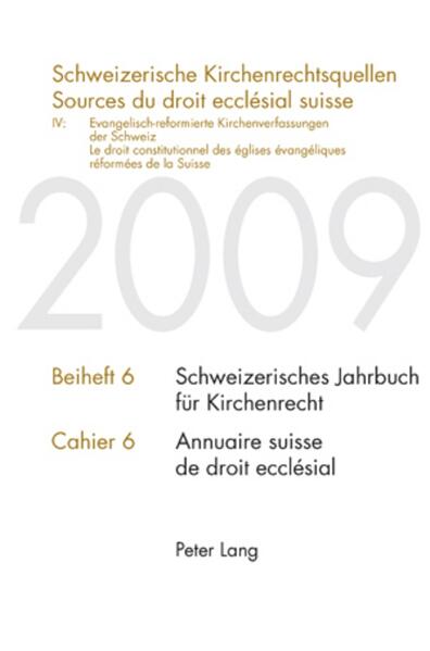 Band IV der «Schweizerischen Kirchenrechtsquellen» ist dem Verfassungsrecht der evangelisch-reformierten Kirchen der Schweiz gewidmet. Er enthält die Verfassungen und Grundstatute der von den Kantonen öffentlichrechtlich anerkannten evangelisch-reformierten Landeskirchen sowie die Verfassung des Schweizerischen Evangelischen Kirchenbundes. Die Texte befinden sich auf dem Stand vom 1. Januar 2009 und sind in den Originalsprachen sowie gegebenenfalls einer deutschen Übersetzung abgedruckt. Le volume IV des « Sources du droit ecclésial suisse » est consacré au droit constitutionnel des églises évangéliques réformées de la Suisse. Il contient les constitutions et statuts des églises évangéliques réformées bénéficiant d’un statut de droit public ainsi que la Constitution de la Fédération des Eglises protestantes de Suisse. Les textes, avec état au 1er janvier 2009, sont édités en langue(s) originale(s), accompagnés d’une traduction allemande le cas échéant.