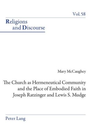 This book adds new impetus to ecumenical theology by focusing on embodied faith or the contextual interpretation of Revelation. It does so through an exploration of the insights of Lewis S. Mudge and Joseph Ratzinger. Mudge advocates catholicity as a hermeneutic which embraces the contextuality of faith in local contexts, including Christian communities and the religious practice of those of other Abrahamic faiths. Through his use of semiotics and social theory, Mudge offers novel ways to interpret faith lived as redemptive existence. Since for Joseph Ratzinger Revelation can never be fully confined to rational statements, it is nevertheless expressed in living praxis. This relates to his view of wisdom, Tradition, truth and the sensus fidei. Ratzinger focuses on embodied faith in Christian experience, the lives of the saints, New Ecclesial Movements and the plurality of different expressions of faith in synchronic unity. This study encourages the reader to explore the Church as a sacrament of redemption through contextuality and embodiment. Through the writings of two authors with contrasting and yet complimentary approaches, it highlights the transformative potential of Christianity which can serve as a point of ecumenical learning.